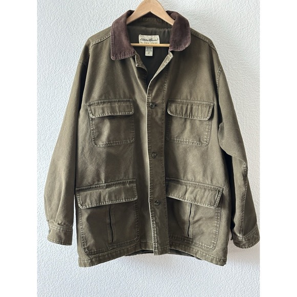 Eddie Bauer Other - VTG Eddie Bauer‎ Canvas Cotton Field Barn Chore Jacket Mens XL Green